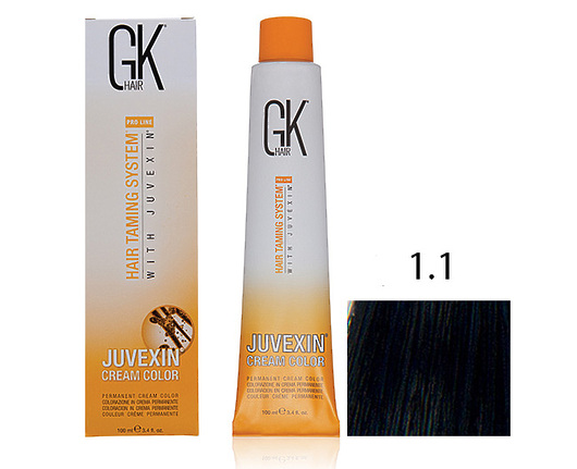 Крем-краска для волос с кератином JUVEXIN Пепельный 1.1