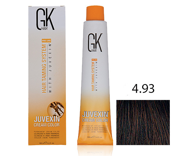 Крем-краска для волос с кератином JUVEXIN Янтарный 4.93
