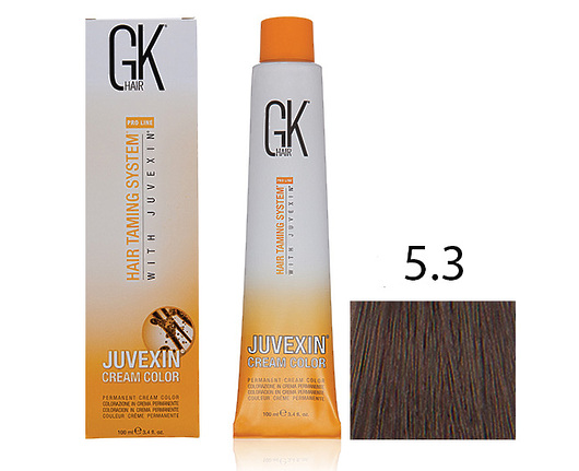Крем-краска для волос с кератином JUVEXIN Золотистый 5.3