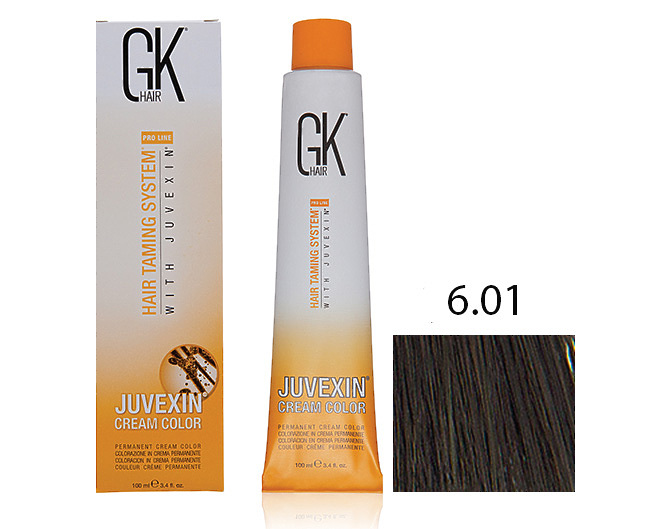 Крем-краска для волос с кератином JUVEXIN Холодный натуральный 6.01