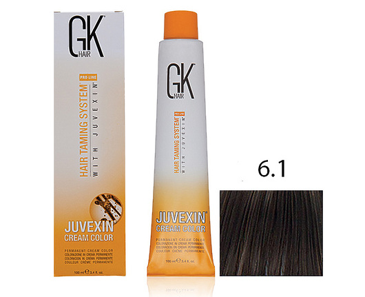 Крем-краска для волос с кератином JUVEXIN Пепельный 6.1