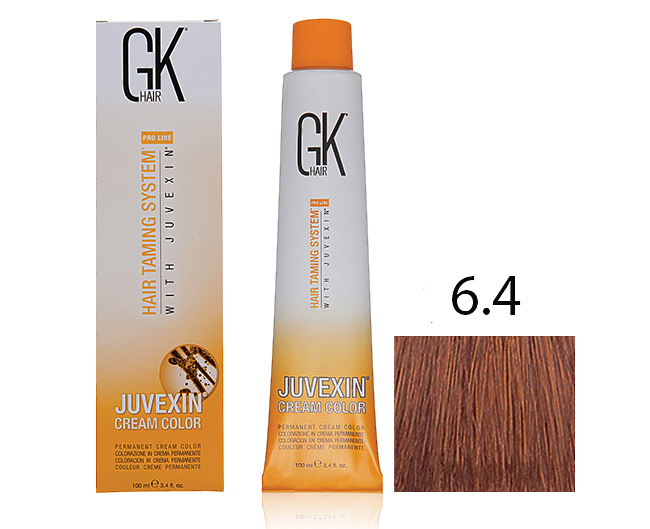 Крем-краска для волос с кератином JUVEXIN Медный 6.4