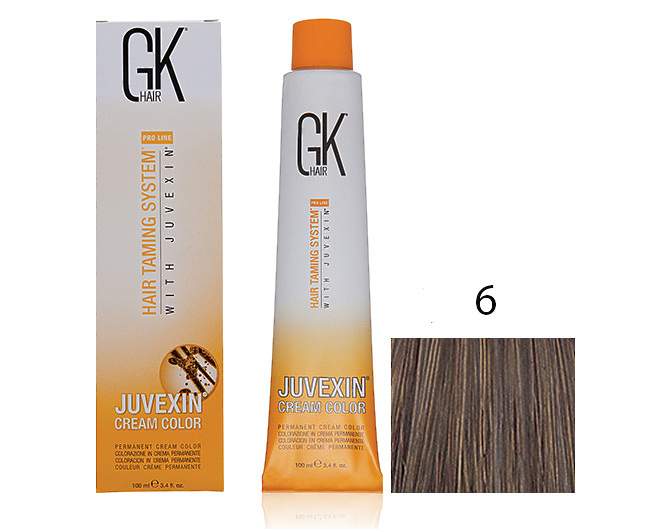 Крем-краска для волос с кератином JUVEXIN Натуральные 6