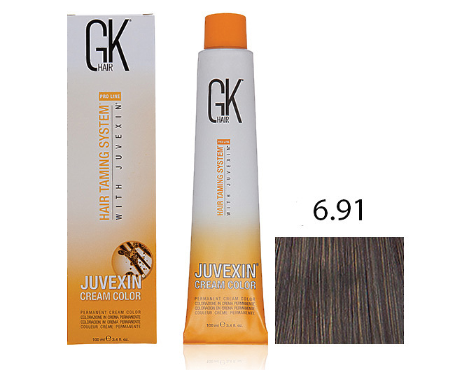 Крем-краска для волос с кератином JUVEXIN Ореховый холодный 6.91