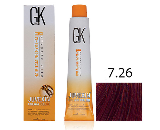 Крем-краска для волос с кератином JUVEXIN Ирис 7.26