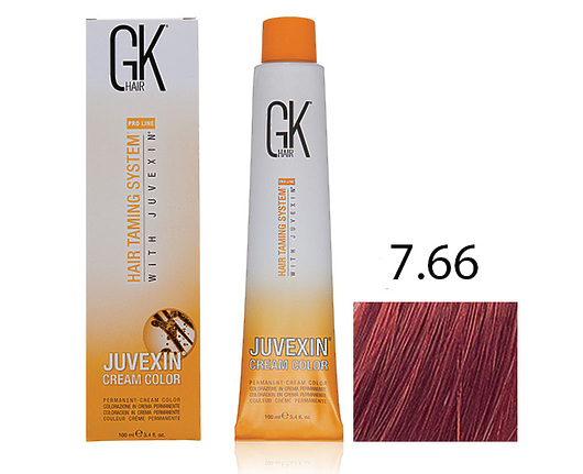 Крем-краска для волос с кератином JUVEXIN Красный 7.66