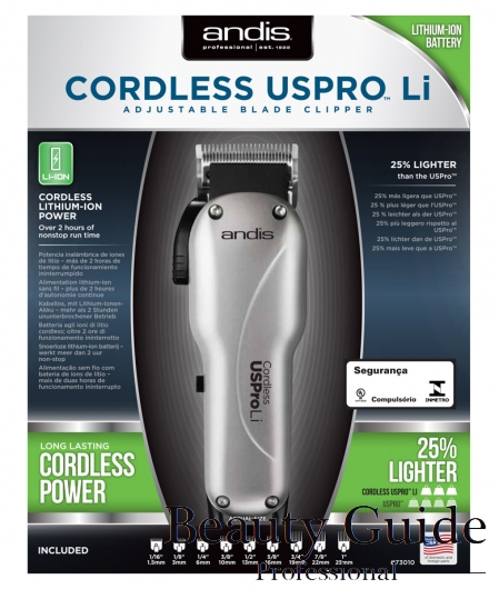 ANDIS LCL CORDLESS USPRO™ LI ADJUSTABLE BLADE CLIPPER