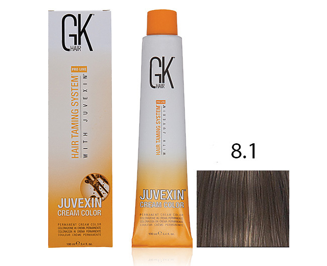 Крем-краска для волос с кератином JUVEXIN Пепельный 8.1
