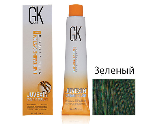 Крем-краска для волос с кератином JUVEXIN Микстон Зеленый